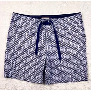 Reyn Spooner Swim Trunks Men's 38‎ Shorts Fish All Over Print AOP Drawstring
